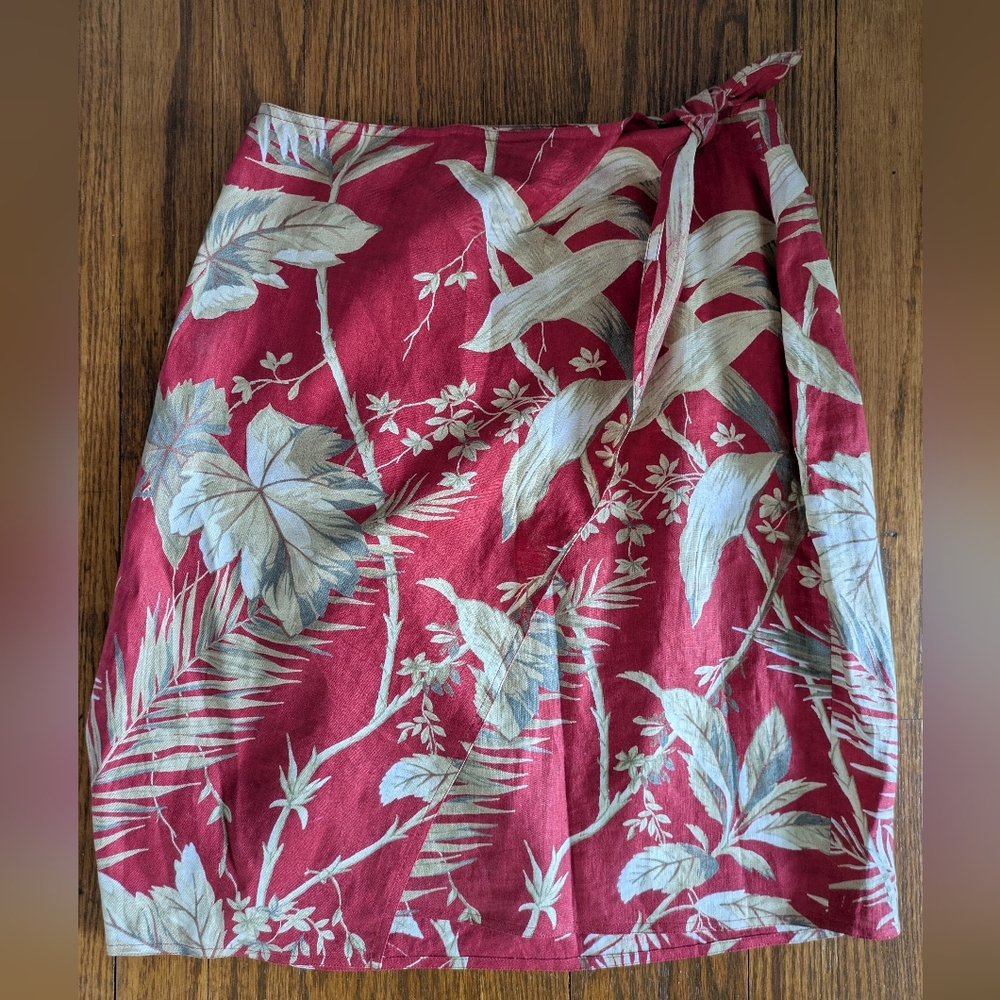 Lauren Ralph Lauren Red Floral Skirt